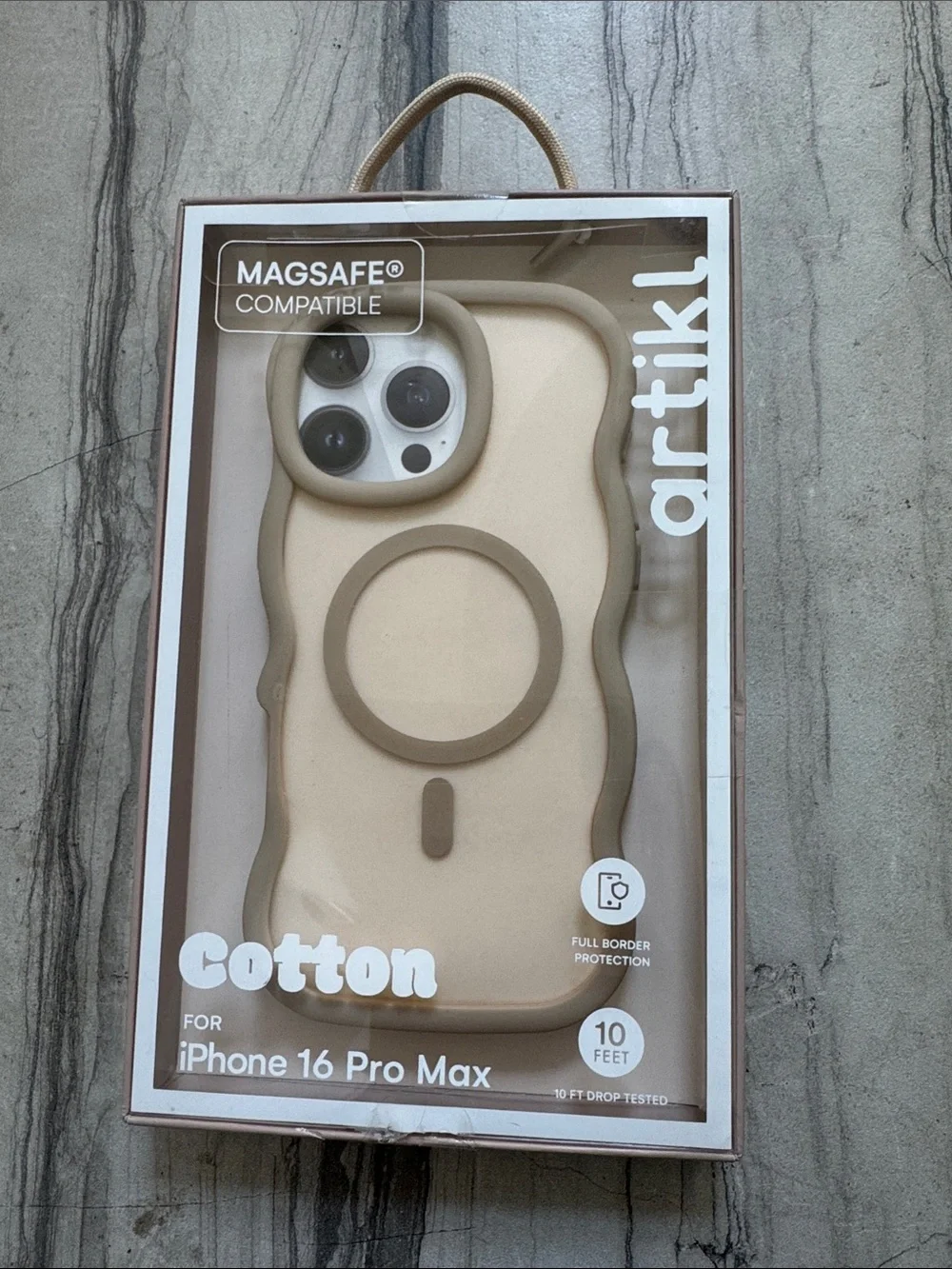 Cotton MagSafe Compatible iPhone 16 Pro Max Case - Beige/Tan